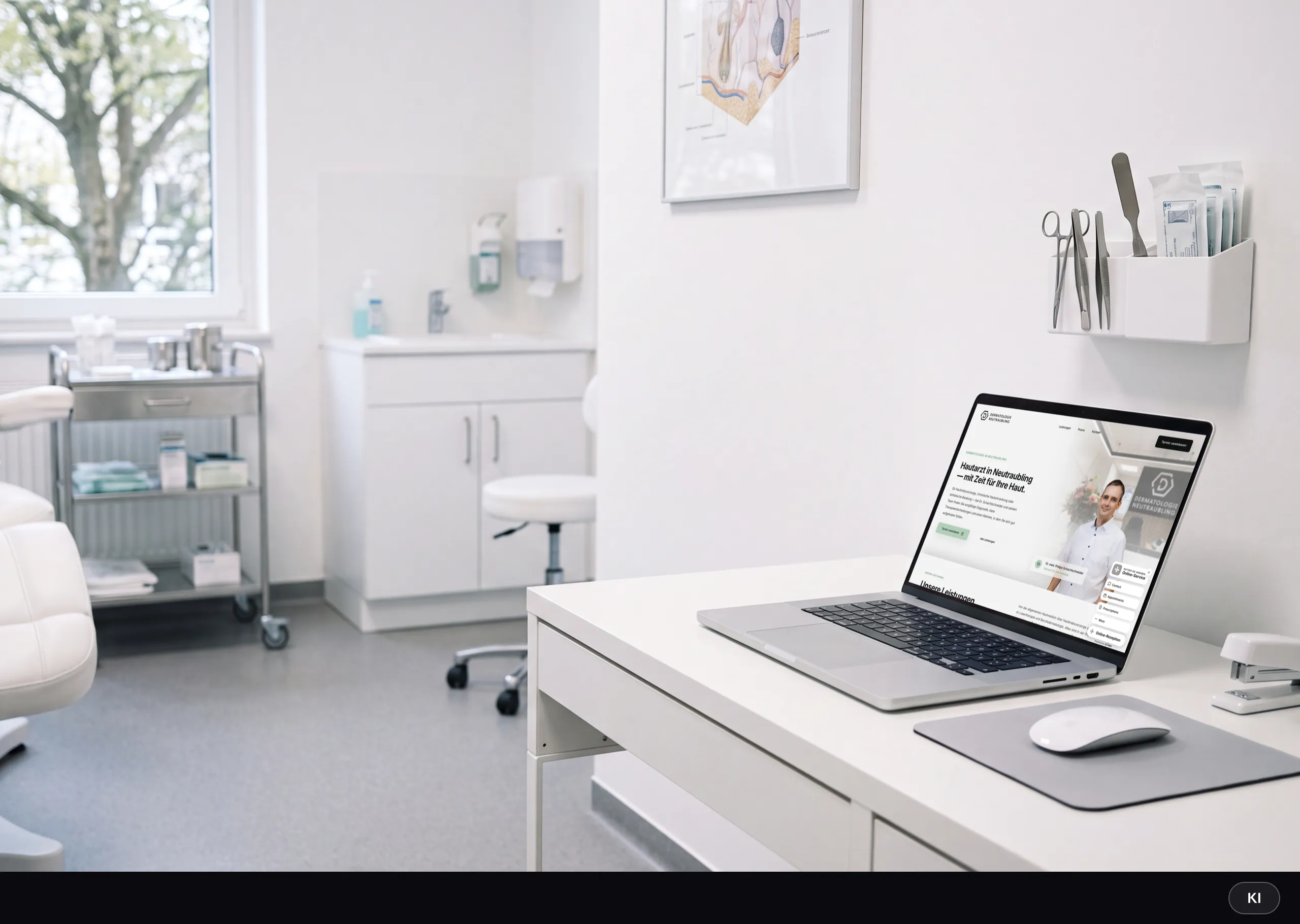 KI-generiertes Bild: Dermatologie Neutraubling — Website-Relaunch für dermatologische Arztpraxis
