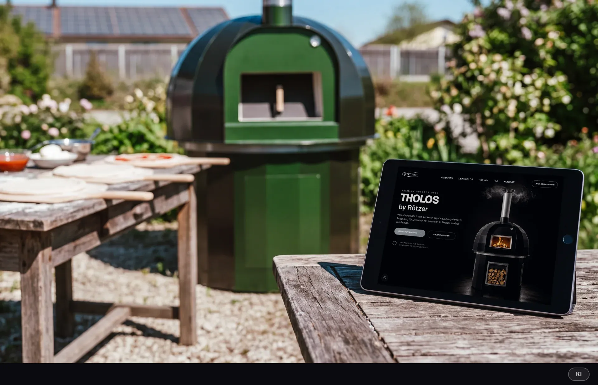 KI-generiertes Bild: THOLOS by Rötzer — Bayerisches Handwerk, digital in Szene gesetzt